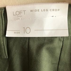 Wide leg cropped pants